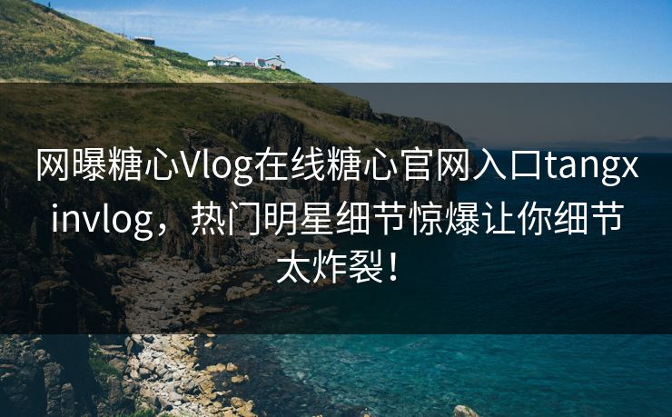网曝糖心Vlog在线糖心官网入口tangxinvlog，热门明星细节惊爆让你细节太炸裂！