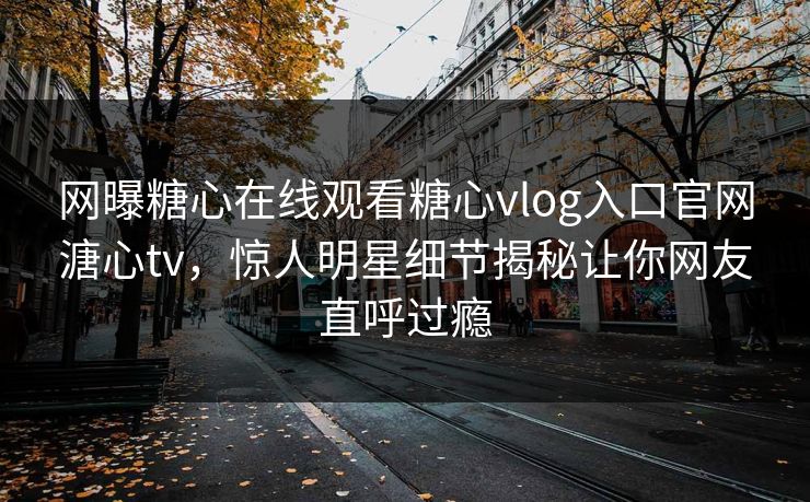网曝糖心在线观看糖心vlog入口官网溏心tv，惊人明星细节揭秘让你网友直呼过瘾