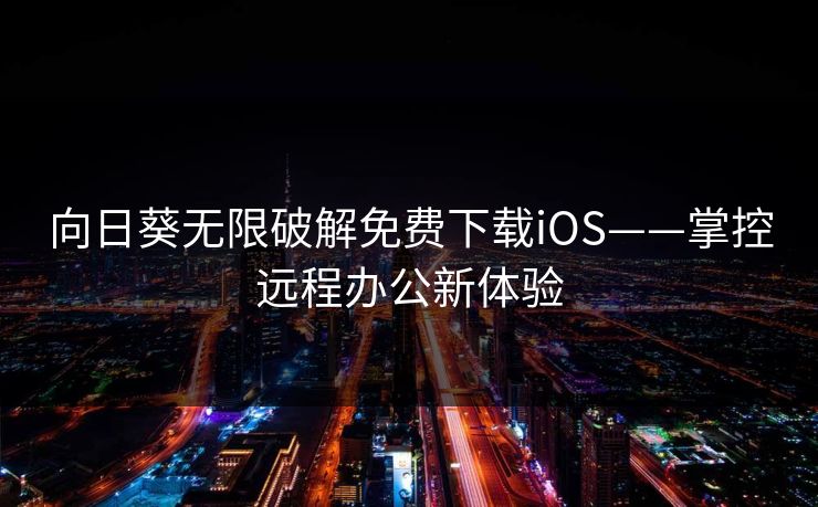 向日葵无限破解免费下载iOS——掌控远程办公新体验